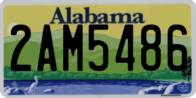 AL license plate 2AM5486