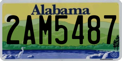 AL license plate 2AM5487