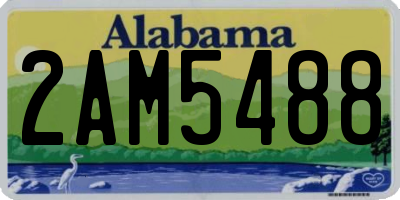 AL license plate 2AM5488