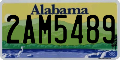 AL license plate 2AM5489
