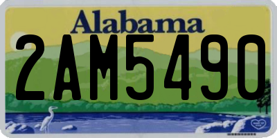 AL license plate 2AM5490