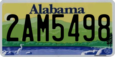 AL license plate 2AM5498