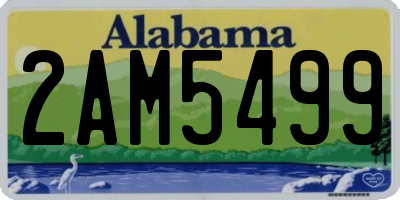 AL license plate 2AM5499