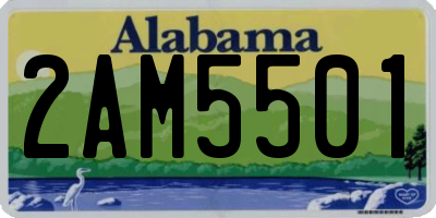 AL license plate 2AM5501