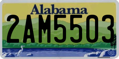 AL license plate 2AM5503