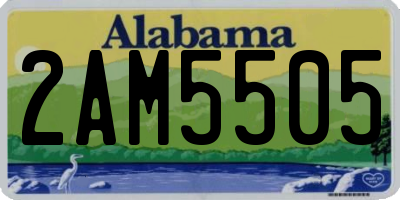 AL license plate 2AM5505