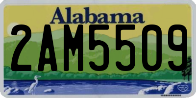 AL license plate 2AM5509