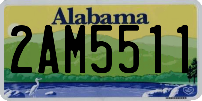 AL license plate 2AM5511