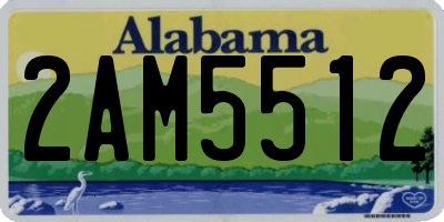 AL license plate 2AM5512