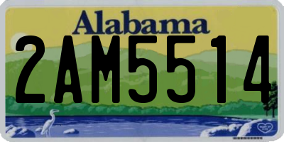 AL license plate 2AM5514