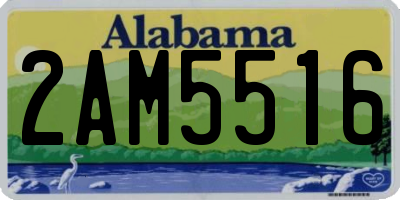 AL license plate 2AM5516