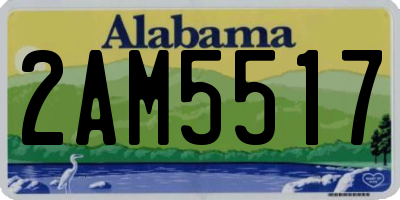 AL license plate 2AM5517