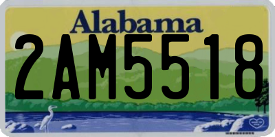 AL license plate 2AM5518
