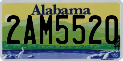 AL license plate 2AM5520