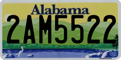 AL license plate 2AM5522