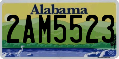 AL license plate 2AM5523