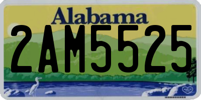 AL license plate 2AM5525