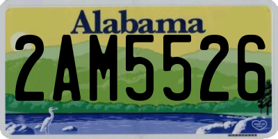 AL license plate 2AM5526