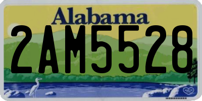 AL license plate 2AM5528