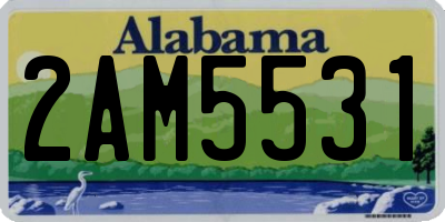 AL license plate 2AM5531