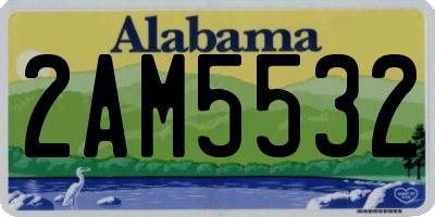 AL license plate 2AM5532