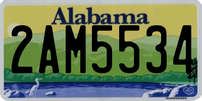 AL license plate 2AM5534