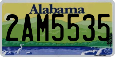 AL license plate 2AM5535