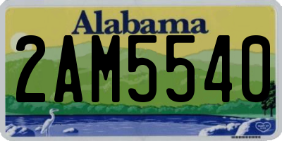 AL license plate 2AM5540