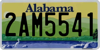 AL license plate 2AM5541