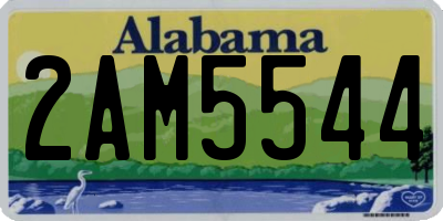 AL license plate 2AM5544