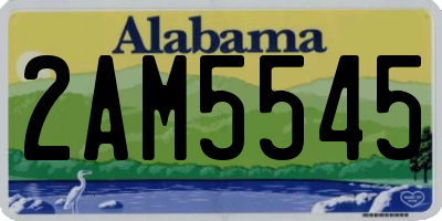 AL license plate 2AM5545