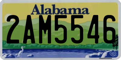 AL license plate 2AM5546