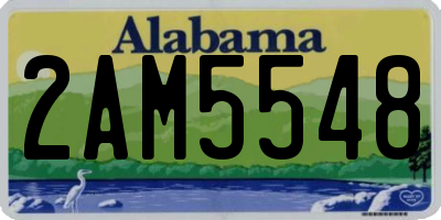 AL license plate 2AM5548