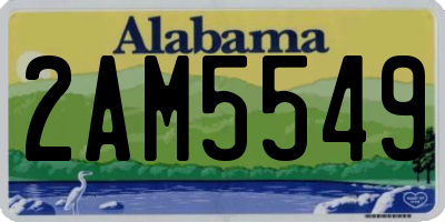 AL license plate 2AM5549