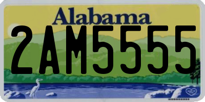 AL license plate 2AM5555