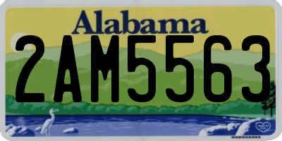 AL license plate 2AM5563