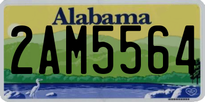 AL license plate 2AM5564