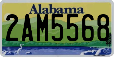 AL license plate 2AM5568