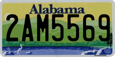 AL license plate 2AM5569