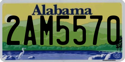 AL license plate 2AM5570
