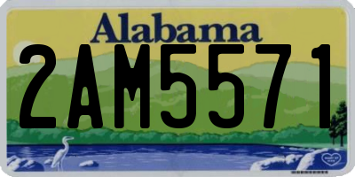 AL license plate 2AM5571