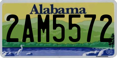 AL license plate 2AM5572