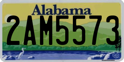 AL license plate 2AM5573