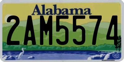 AL license plate 2AM5574