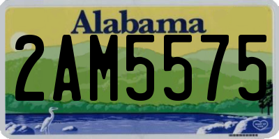 AL license plate 2AM5575