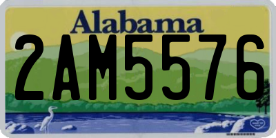 AL license plate 2AM5576