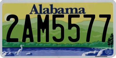 AL license plate 2AM5577