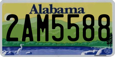 AL license plate 2AM5588