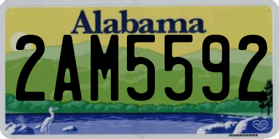 AL license plate 2AM5592