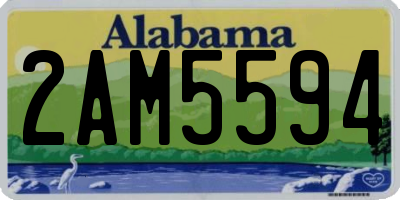 AL license plate 2AM5594